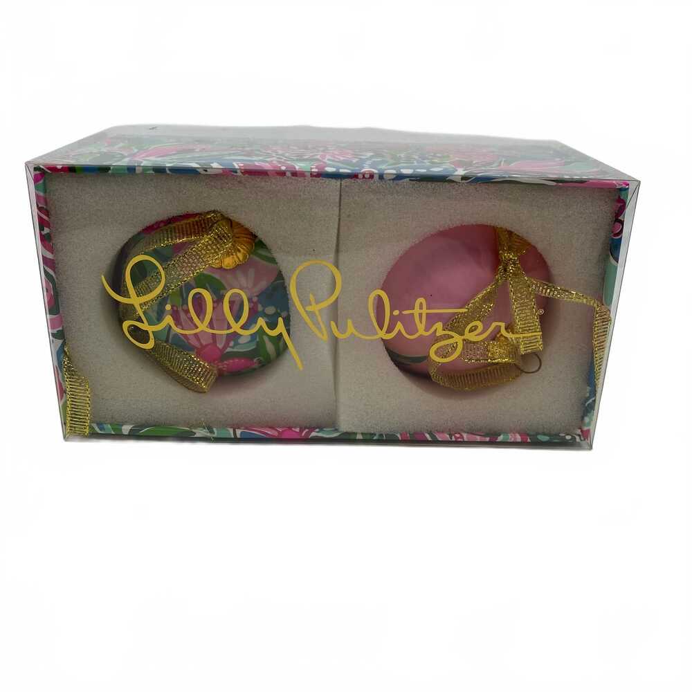 Lilly Pulitzer Pink Green Ornaments | Holiday Decor, Regular OS